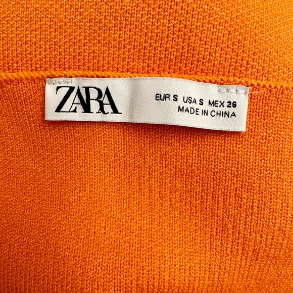 Zara Sale Oversized Knit Vest- Color Orange- Size S - Picture 5 of 5